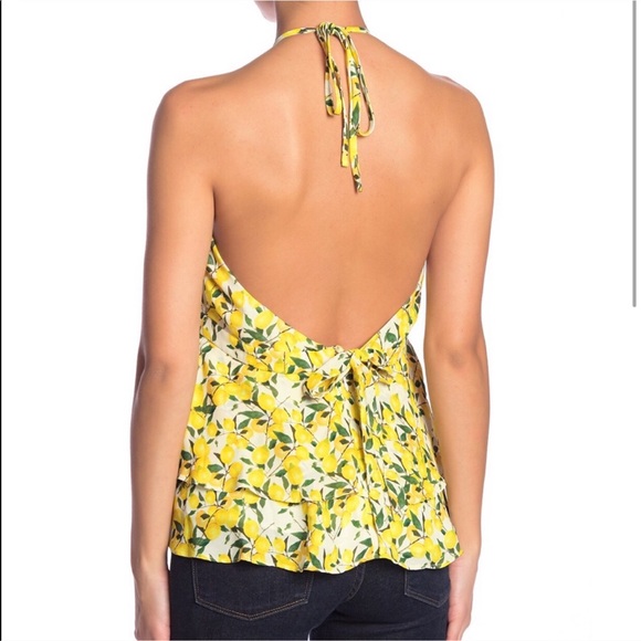 Parker Lemon print keyhole halter top - Picture 3 of 6